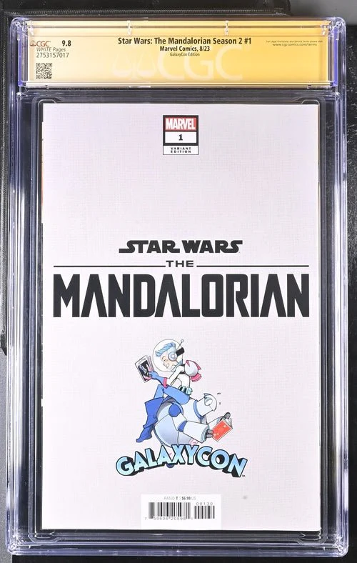Star Wars: The Mandalorian Season 2 #1 Marvel Comic CGC Signature Series 9.8 Signed Barnes, Jeanty - Image 9