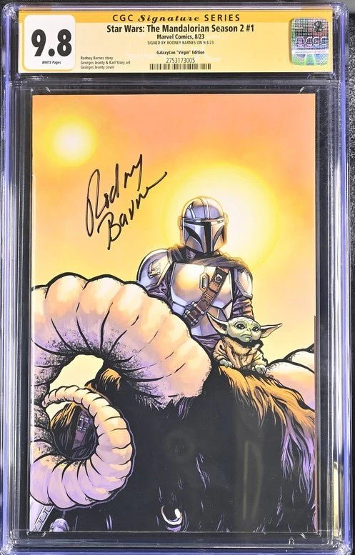 Star Wars: The Mandalorian Season 2 #1 Marvel Comics CGC Signature Series 9.8 Signed Rodney Barnes - Image 2