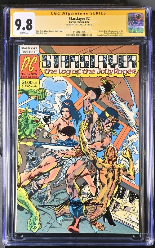 Starslayer #2 Pacific Comics CGC Signature Series 9.8 Signed Mike Grell - Image 4