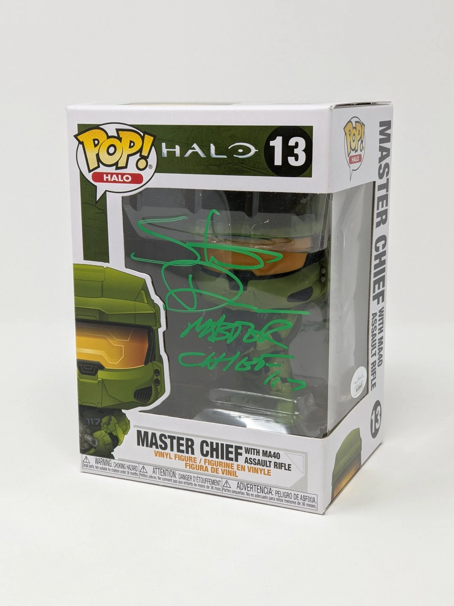 Steve Downes Halo Master Chief MA40 Assault Rifle #13 Signed Funko Pop JSA Certified Autograph