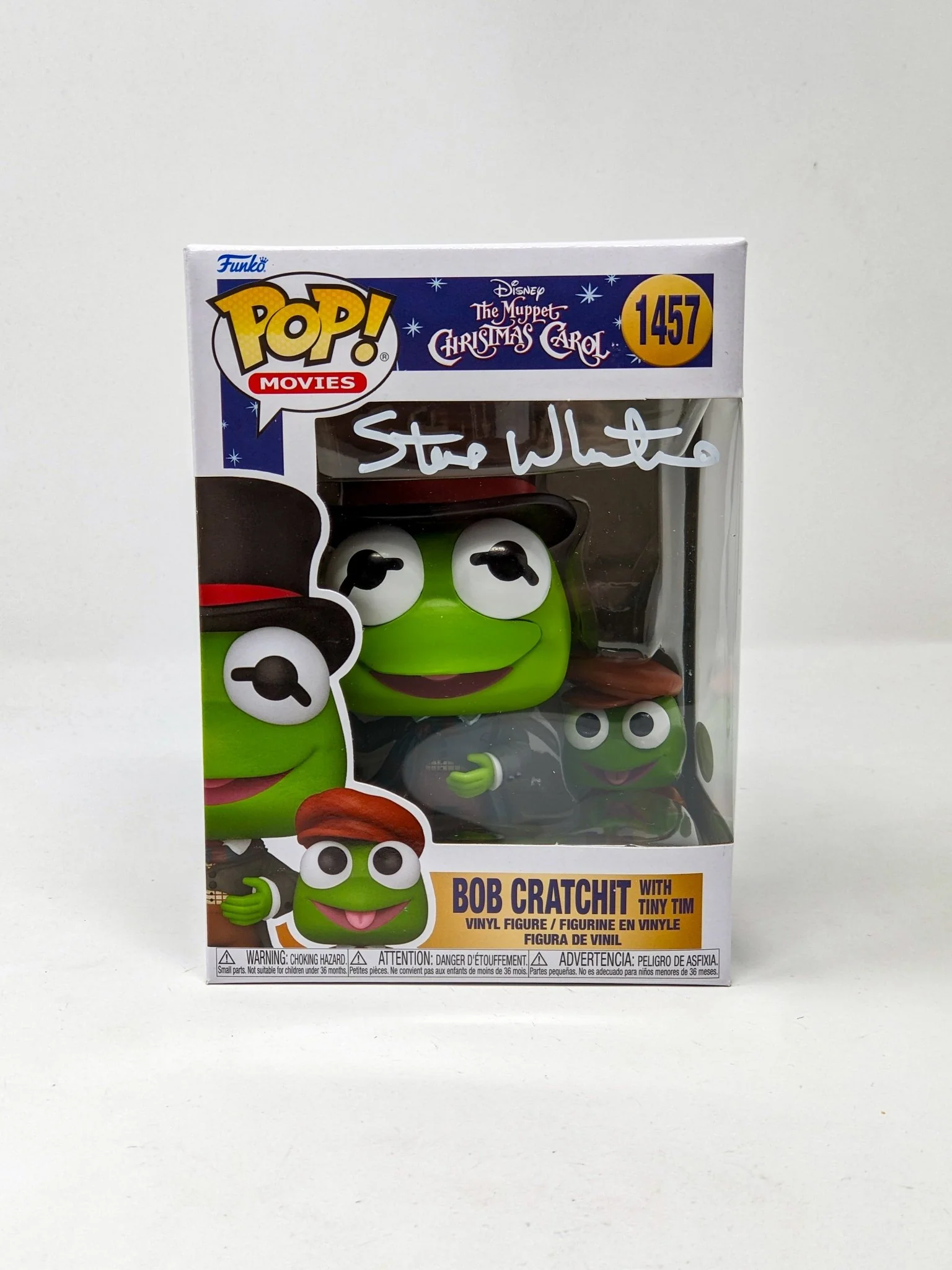 Steve Whitmire The Muppet Christmas Carol Bob Cratchit with Tiny Tim #1457 Signed Funko Pop JSA Certified Autograph - Image 4
