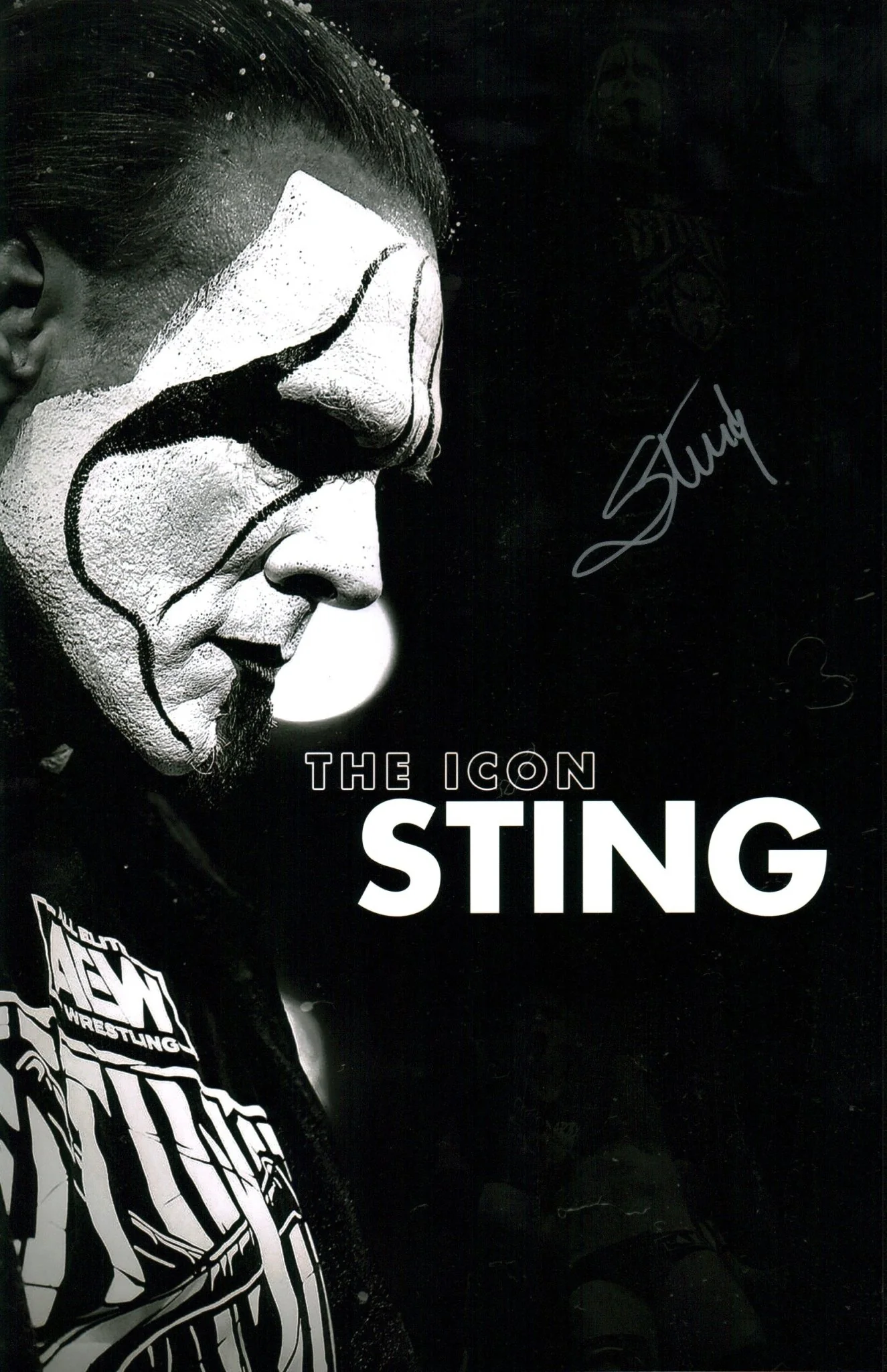 Sting WWE Wrestling 11x17 Signed Poster JSA Certified Autograph - Image 2