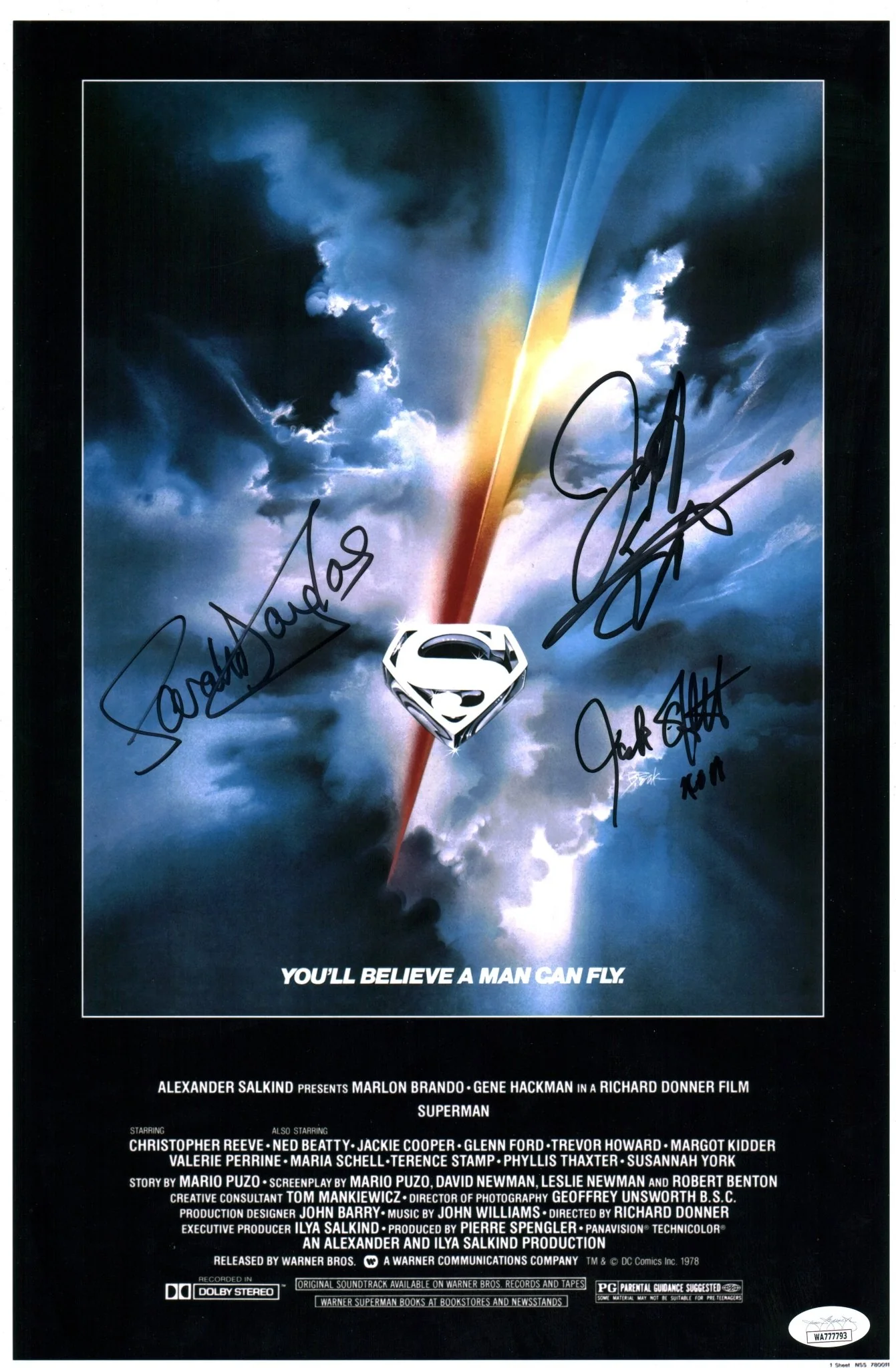 Superman 11x17 Photo Poster Cast x3 Signed Douglas East O'Halloran JSA Certified Autograph - Image 3