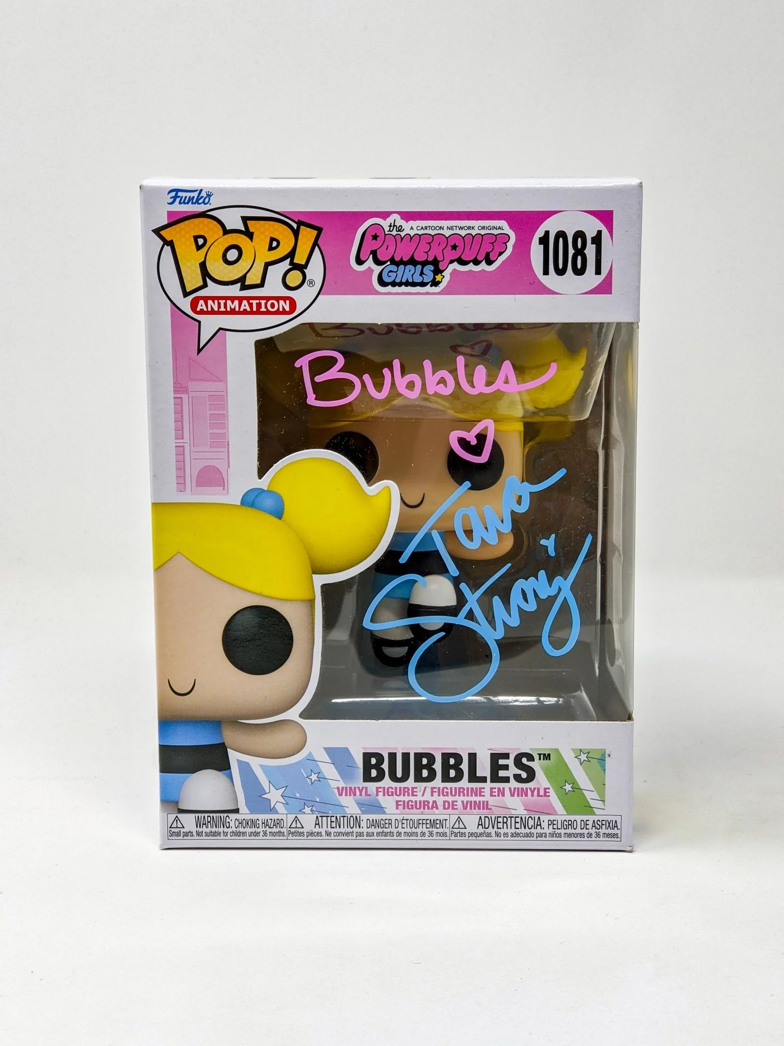 Tara Strong Powerpuff Girls Bubbles #1081 Signed Funko Pop JSA Certified Autograph - Image 3