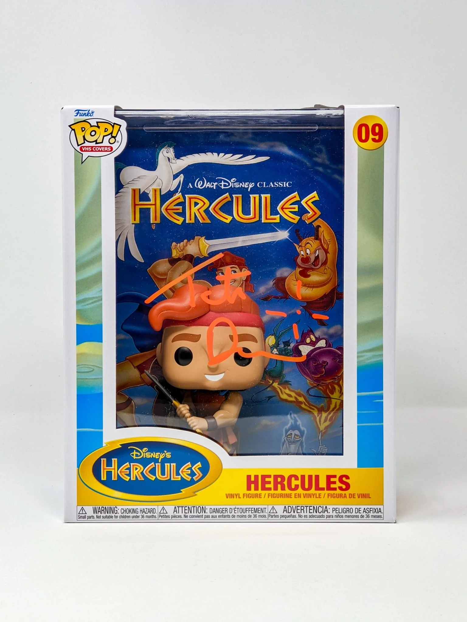 Tate Donovan Disney Hercules #09 Signed VHS Cover Funko Pop JSA Certified Autograph - Image 2