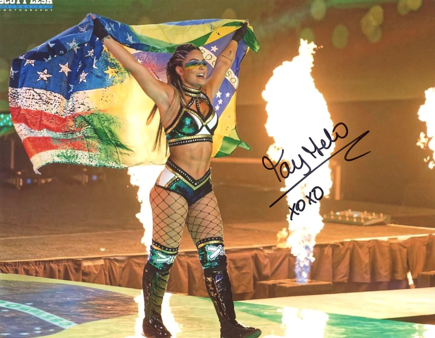 Tay Melo AEW Wrestling 8x10 Signed Photo JSA Certified Autograph - Image 2