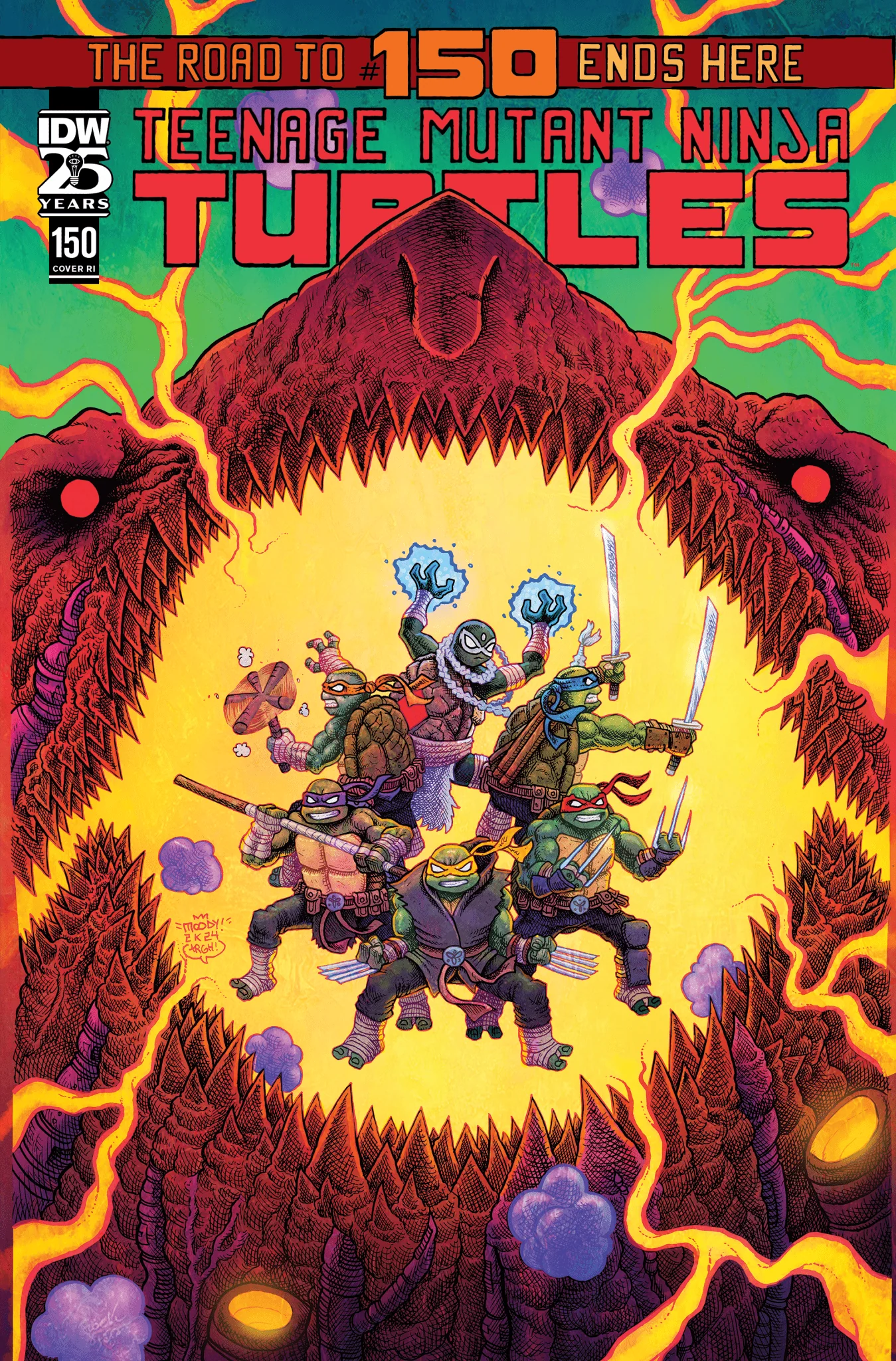Teenage Mutant Ninja Turtles #150 1:10 Moody Variant Comic Book - Image 2