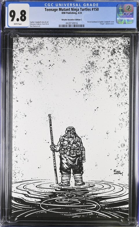Teenage Mutant Ninja Turtles #150 1:50 Campbell / Eastman Variant CGC Universal Grade 9.8 - Image 2