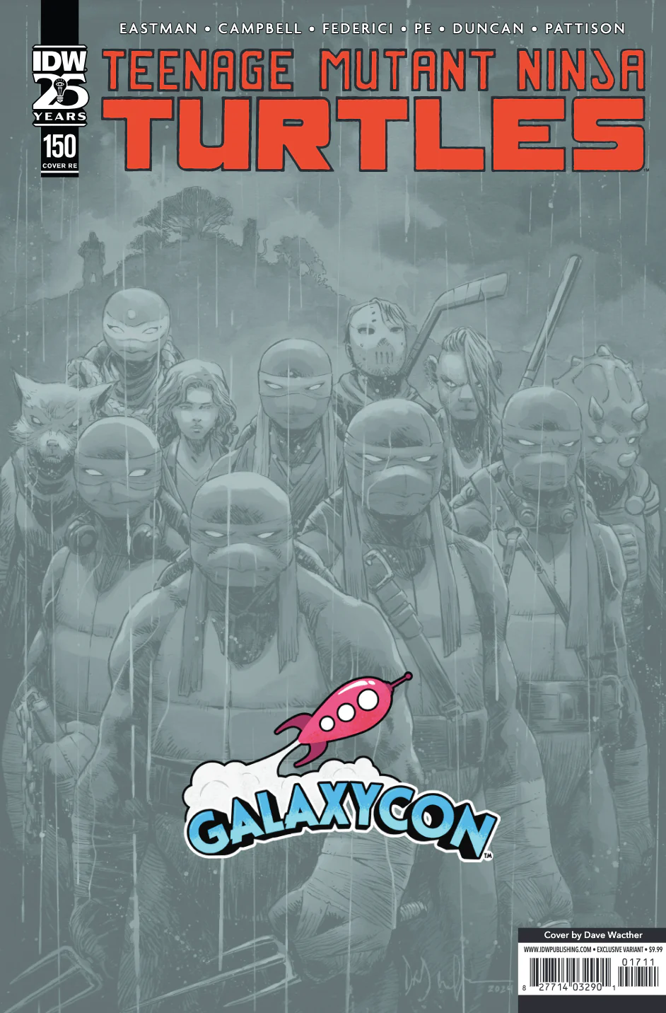 Teenage Mutant Ninja Turtles #150 GalaxyCon Exclusive Virgin Variant Comic Book - Image 3