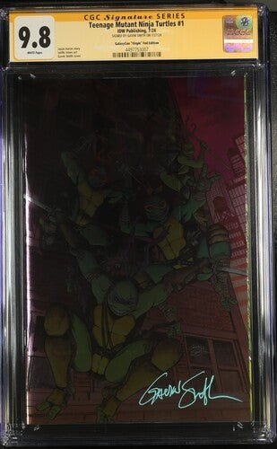 Teenage Mutant Ninja Turtles 2024 #1 Foil Virgin Cover B GalaxyCon Exclusive CGC Signature Series 9.8 Gavin Smith - Image 2