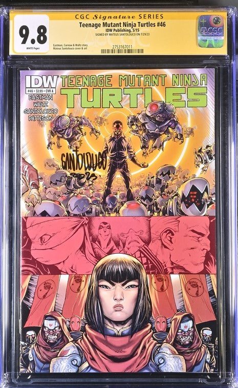 Teenage Mutant Ninja Turtles #46 IDW Publishing CGC Signature Series 9.8 Signed Mateus Santolouco - Image 2
