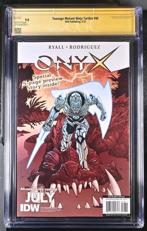 Teenage Mutant Ninja Turtles #46 IDW Publishing CGC Signature Series 9.8 Signed Mateus Santolouco - Image 3