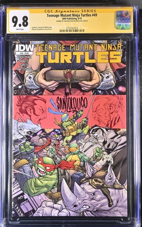 Teenage Mutant Ninja Turtles #49 IDW Publishing CGC Signature Series 9.8 Signed Mateus Santolouco - Image 2