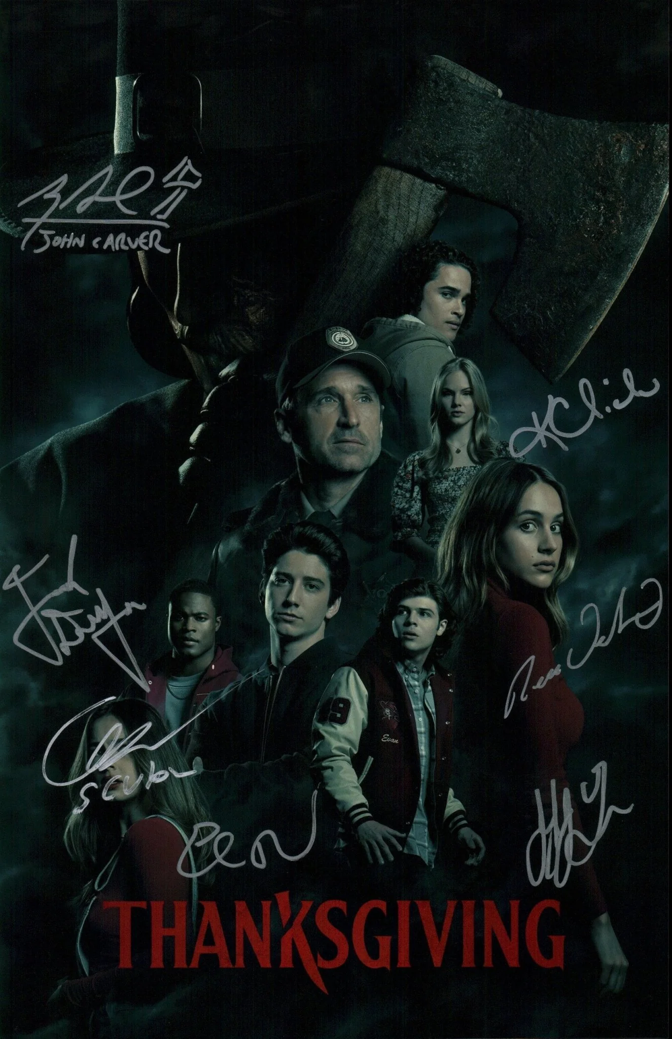 Thanksgiving Cast x7 11x17 Signed Photo JSA Certified Autograph