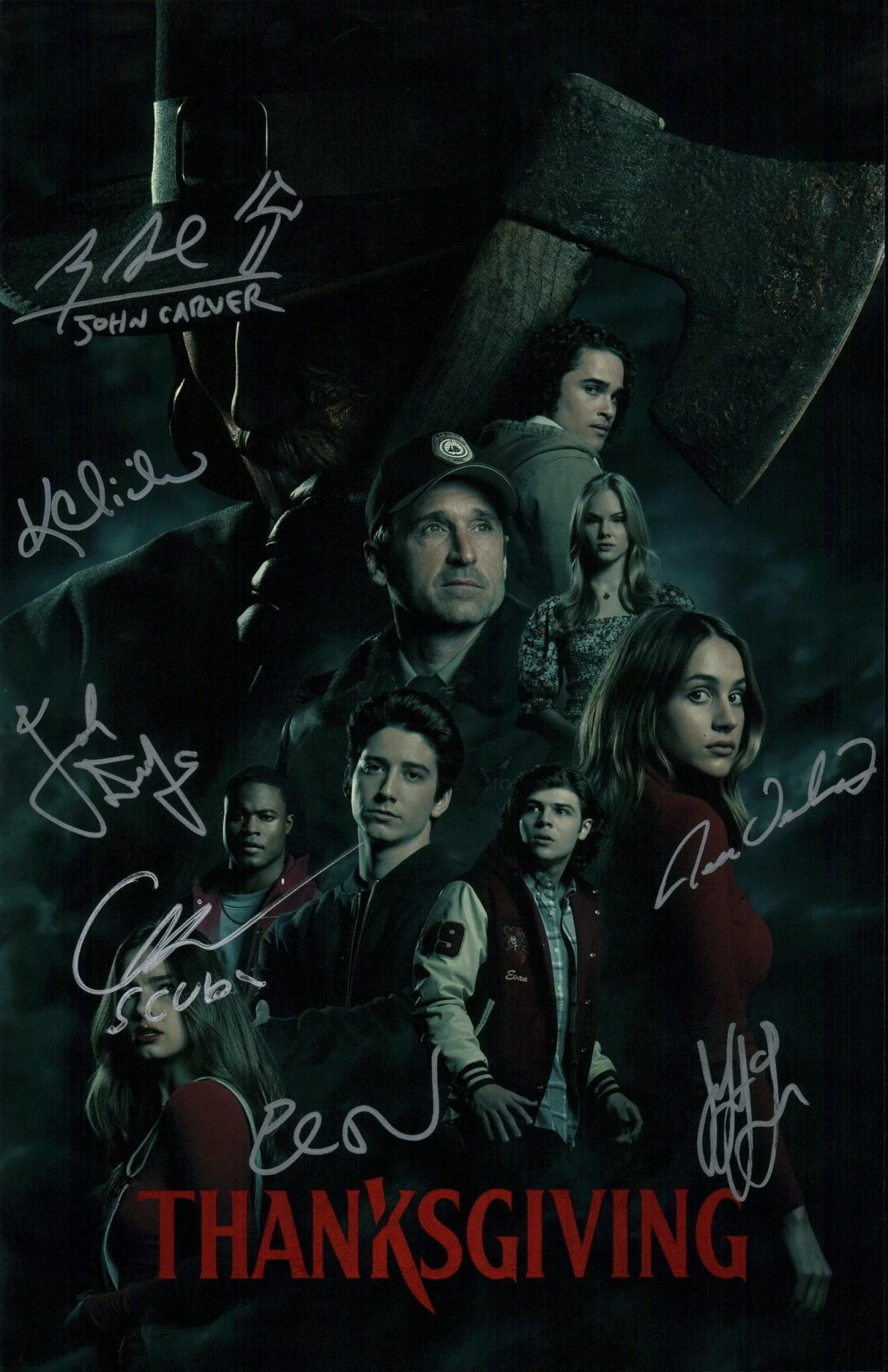 Thanksgiving Cast x7 11x17 Signed Photo JSA Certified Autograph - Image 3