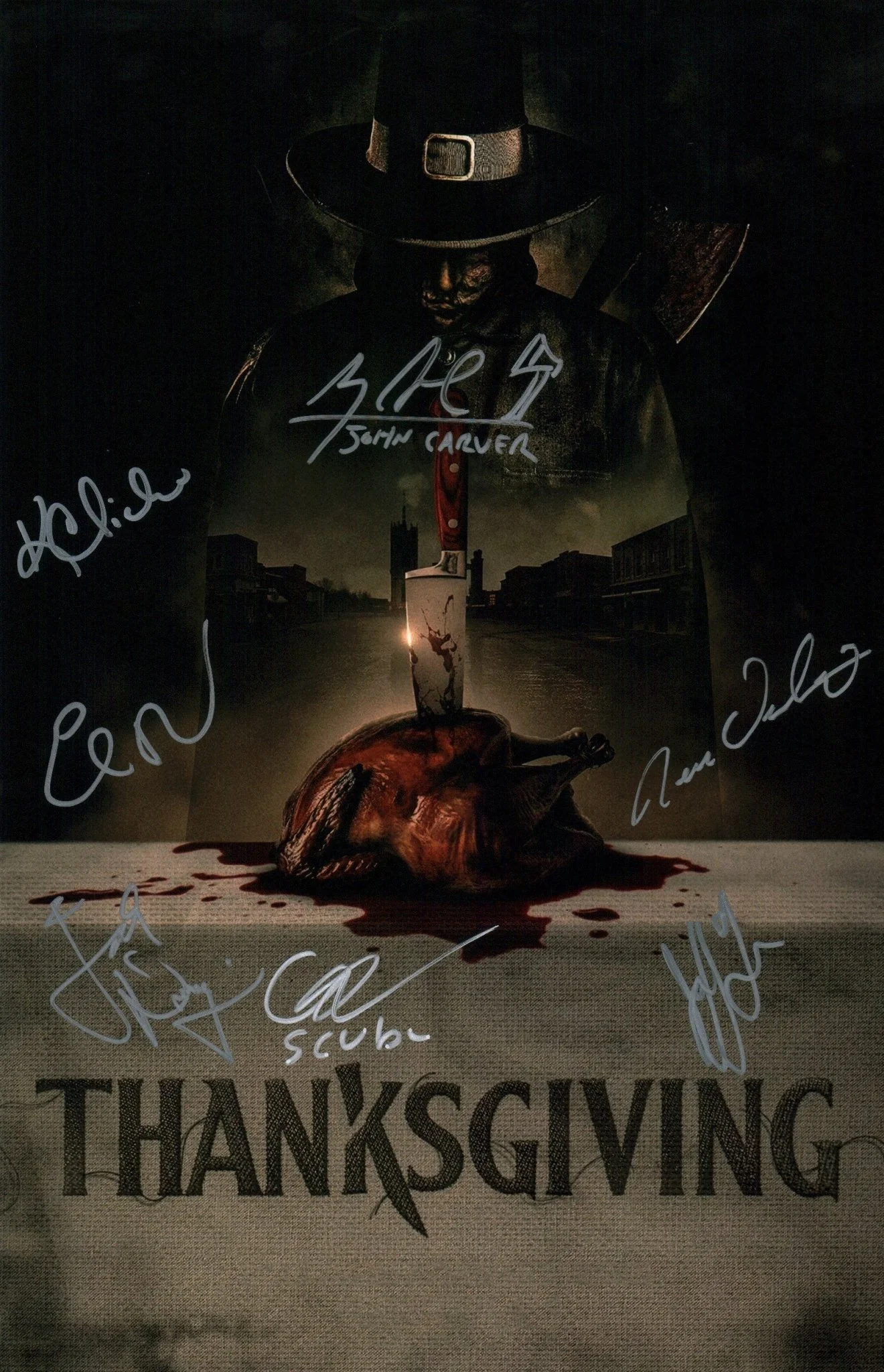 Thanksgiving Cast x7 11x17 Signed Photo JSA Certified Autograph