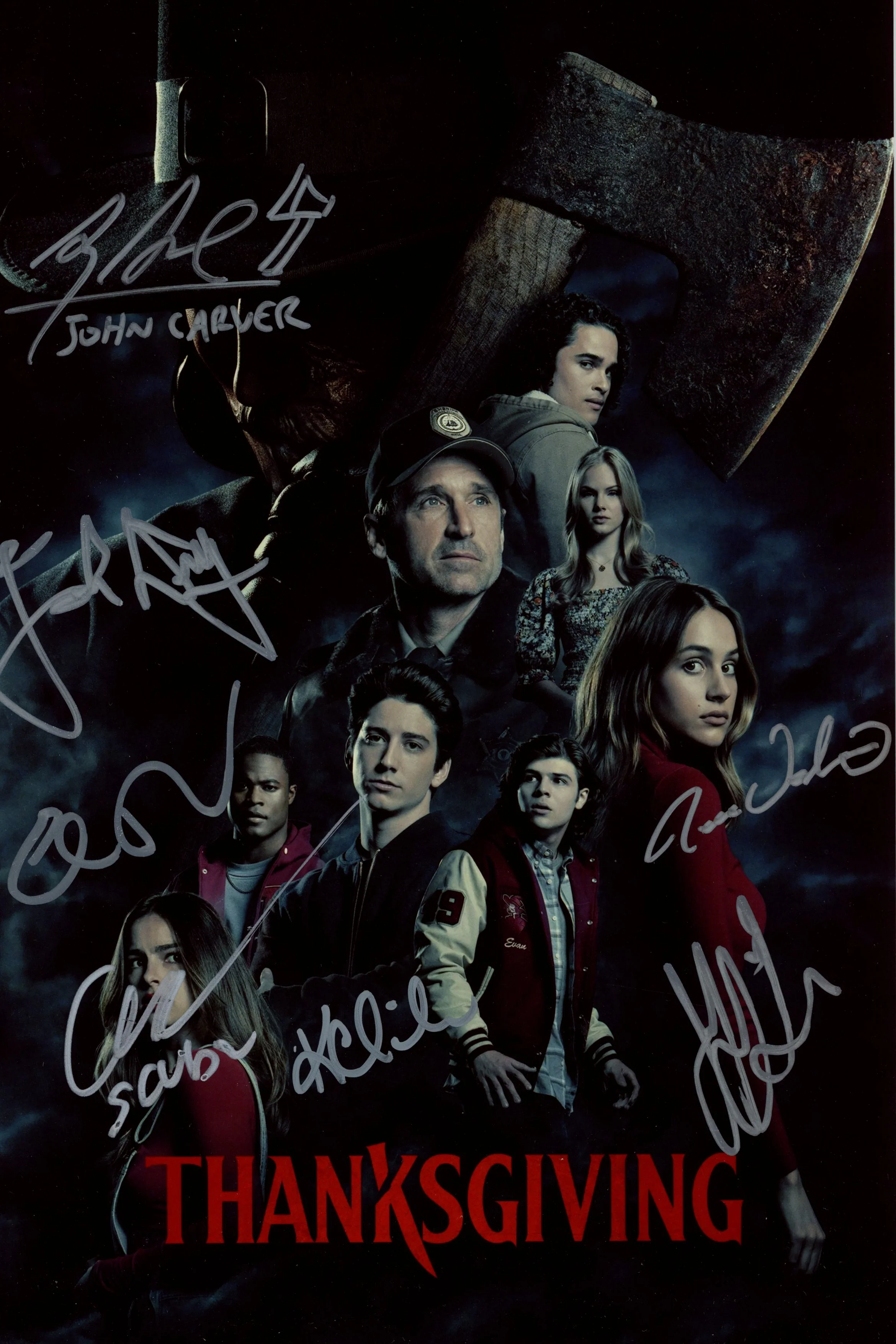 Thanksgiving Cast x7 8x12 Signed Photo JSA Certified Autograph - Image 2