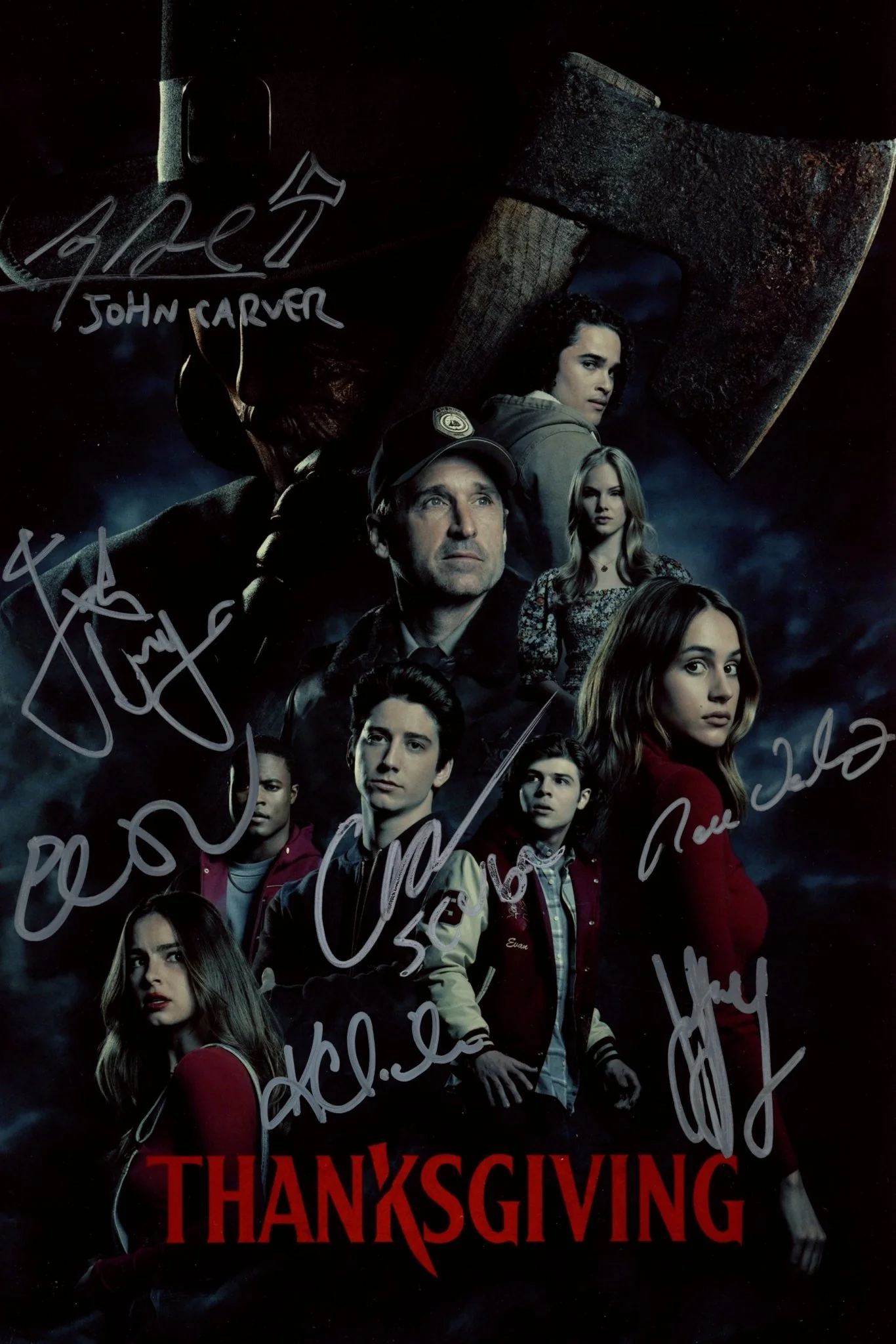 Thanksgiving Cast x7 8x12 Signed Photo JSA Certified Autograph - Image 3