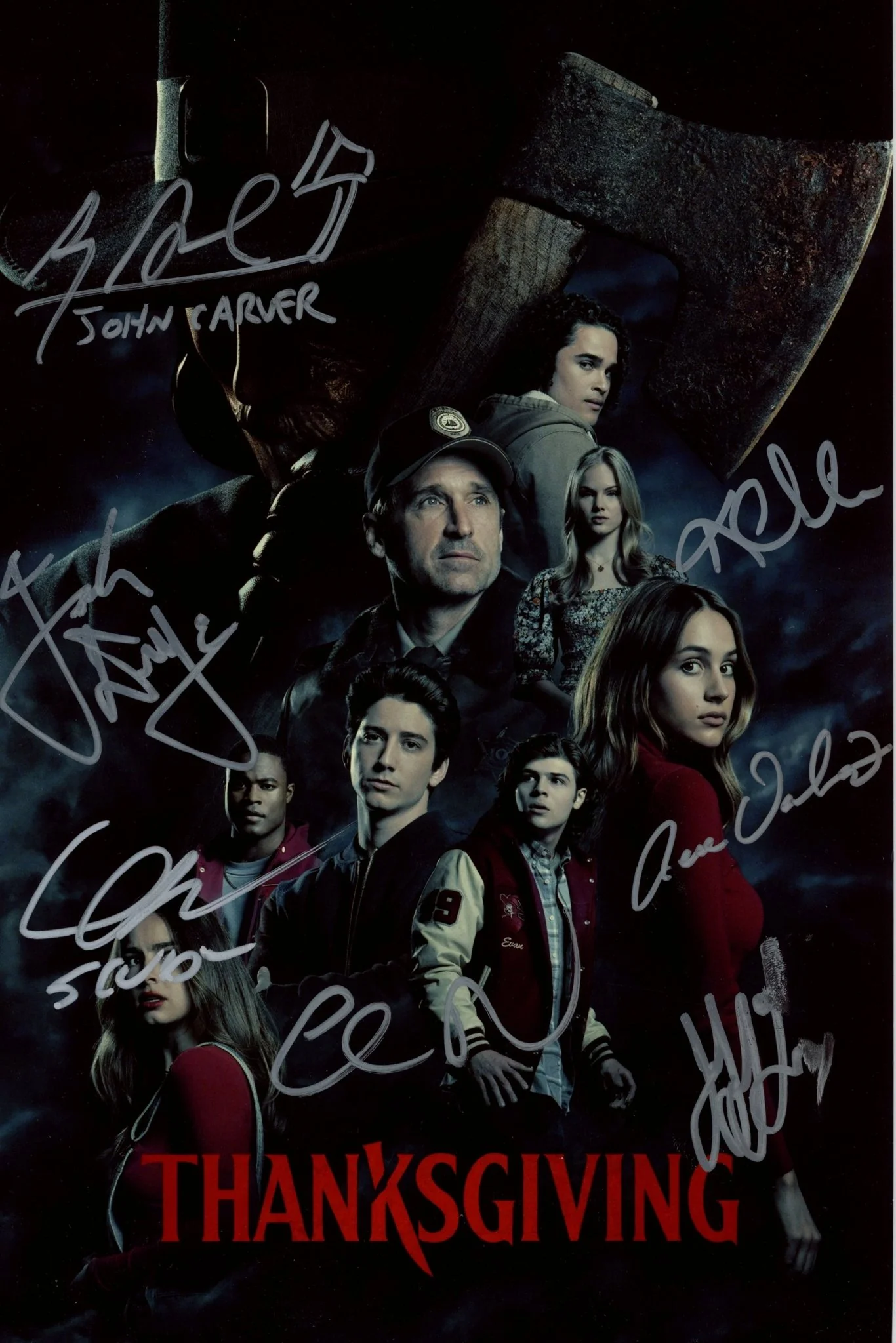 Thanksgiving Cast x7 8x12 Signed Photo JSA Certified Autograph - Image 4