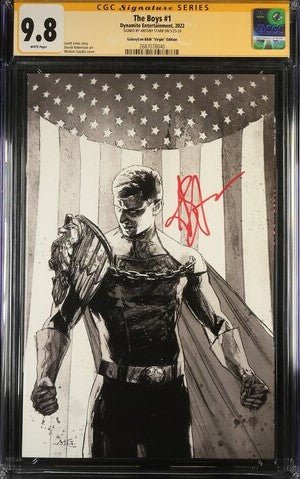 The Boys #1 B&W Virgin Dynamite Entertainment CGC Signature Series 9.8 Signed Antony Starr - Image 2