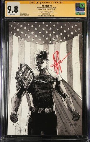 The Boys #1 B&W Virgin Dynamite Entertainment CGC Signature Series 9.8 Signed Antony Starr - Image 8