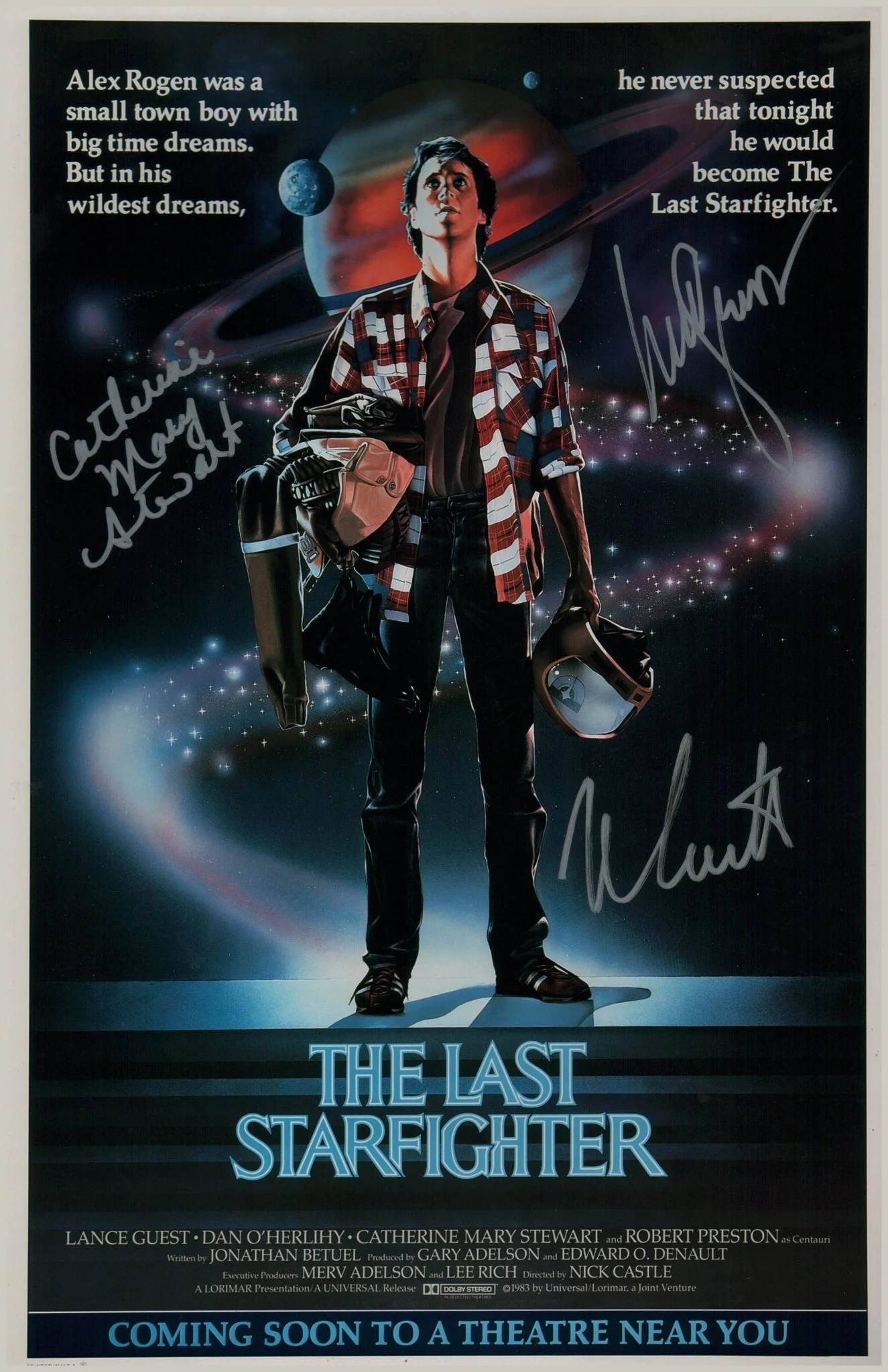 The Last Starfighter 11x17 Signed Photo Poster Guest, Stewart, Castle JSA Certified Autograph - Image 2
