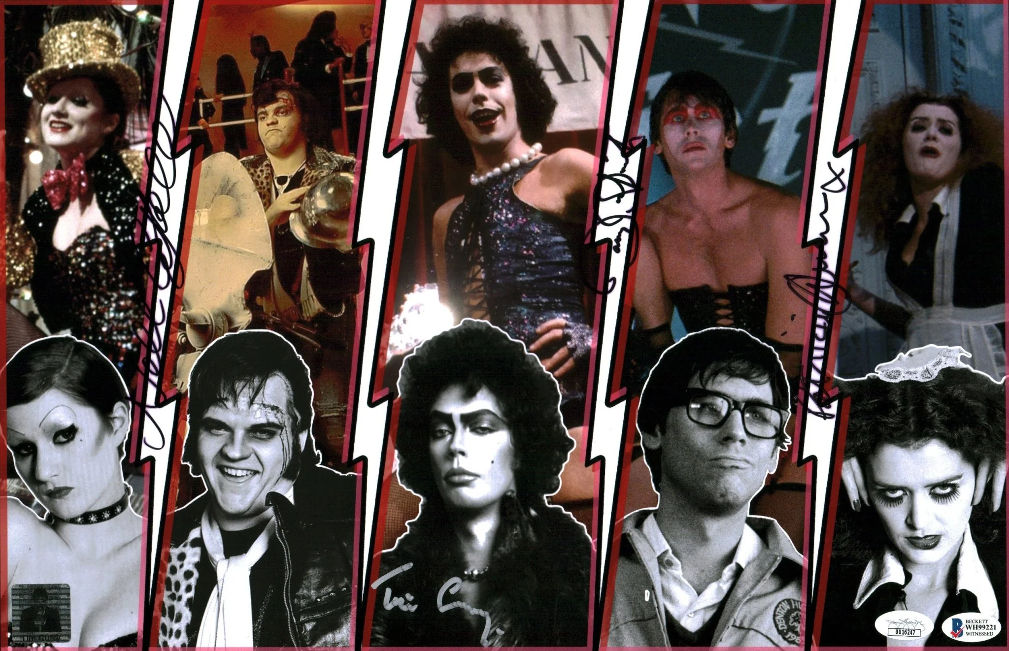 The Rocky Horror Picture Show 11x17 Photo Poster Cast x4 Signed  Bostwick, Campbell, Curry, Quinn JSA Beckett Certified Autograph - Image 3