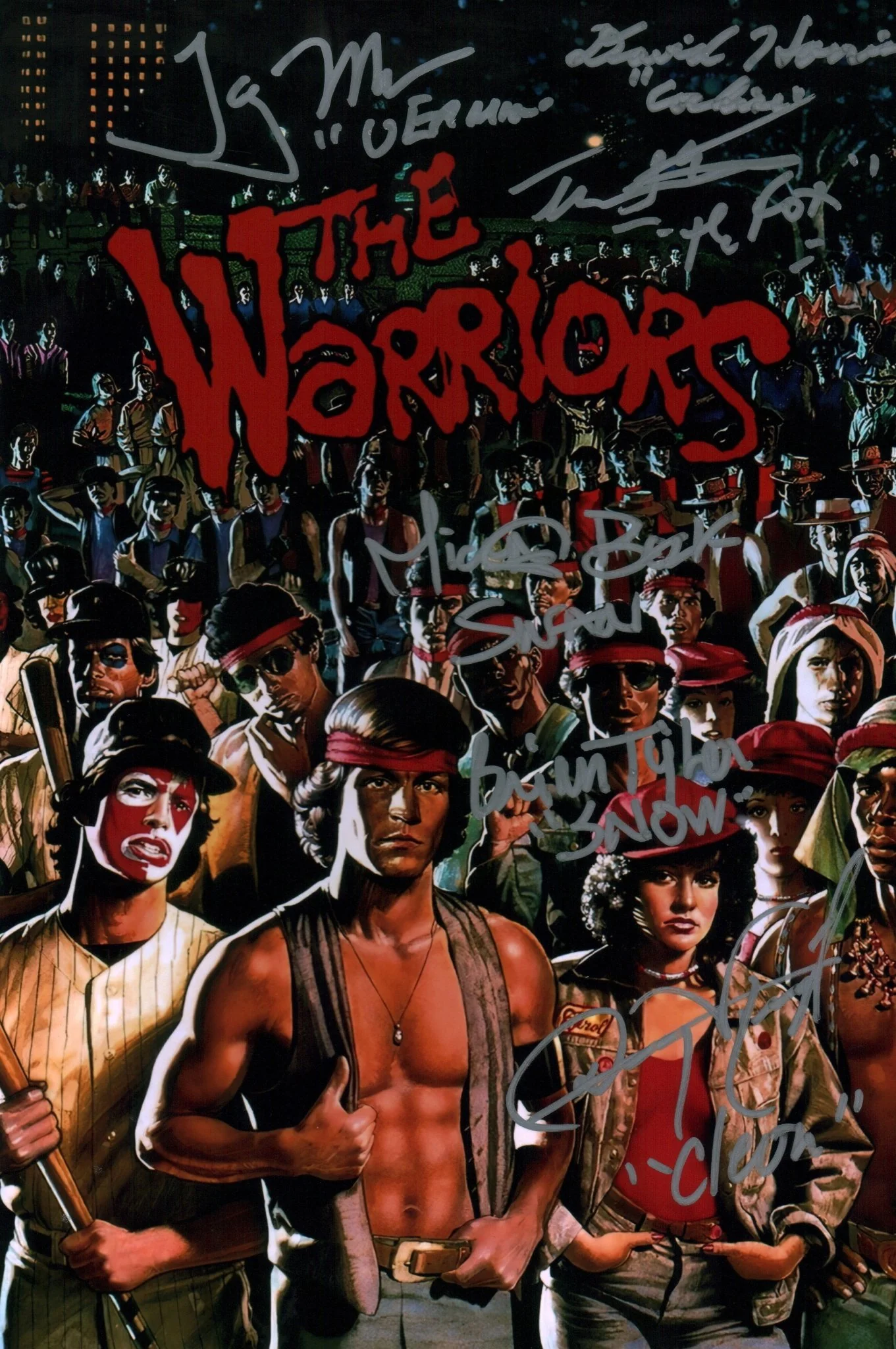 The Warriors 8x12 Cast x6 Signed Photo Tyler, Harris, Wright, Beck, Waites, Michos JSA Certified Autograph
