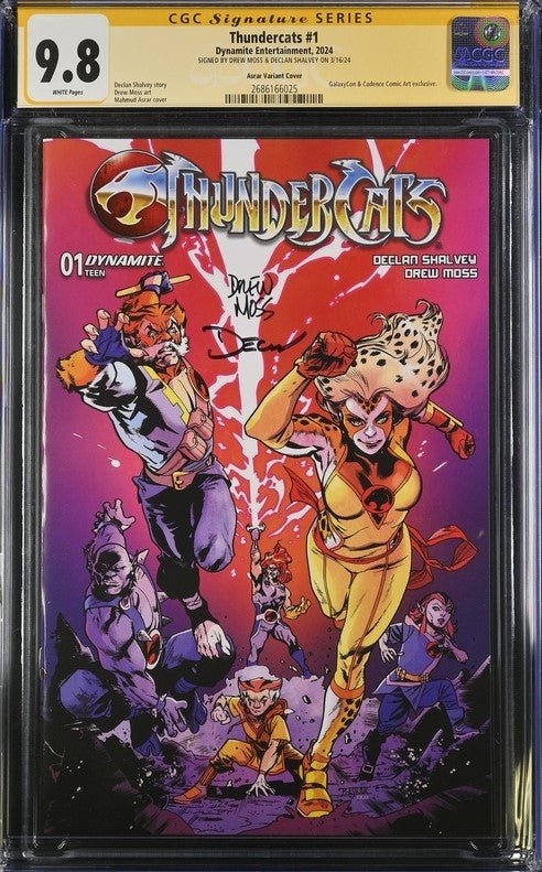 Thundercats #1 Asrar Variant Cover GalaxyCon Exclusive CGC Signature Series 9.8 x2 Signed Moss, Shalvey - Image 2