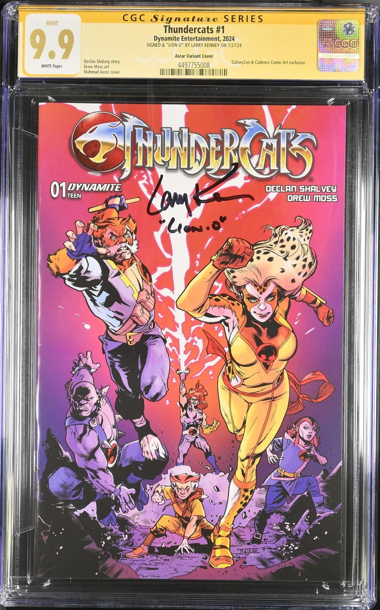 Thundercats #1 Asrar Variant Cover GalaxyCon Exclusive CGC Signature Series 9.9 Signed Larry Kenney - Image 3