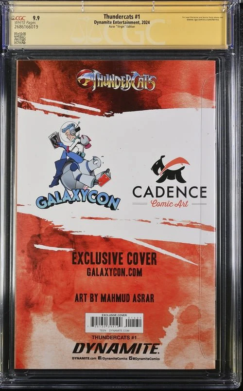 Thundercats #1 Asrar Virgin Edition Dynamite Comics CGC Signature Series 9.9 Signed Moss, Shalvey - Image 3