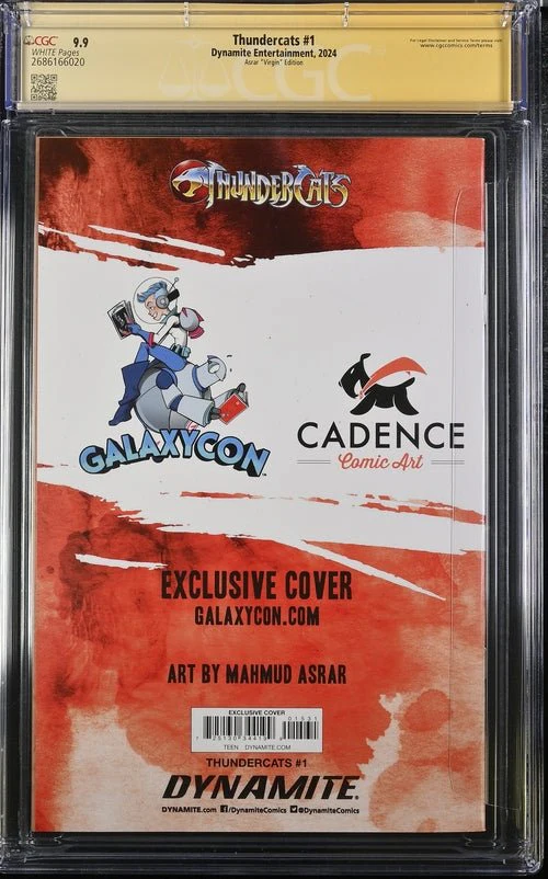 Thundercats #1 Asrar Virgin Edition Dynamite Comics CGC Signature Series 9.9 Signed Moss, Shalvey - Image 5