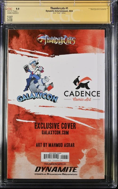 Thundercats #1 Asrar Virgin Edition Dynamite Comics CGC Signature Series 9.9 Signed Moss, Shalvey - Image 7