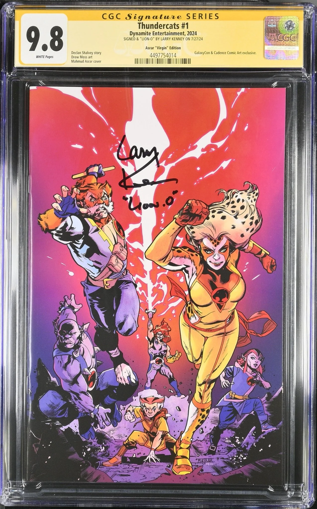 Thundercats #1 Asrar Virgin Variant Cover GalaxyCon Exclusive CGC Signature Series 9.8 Signed Larry Kenney - Image 2