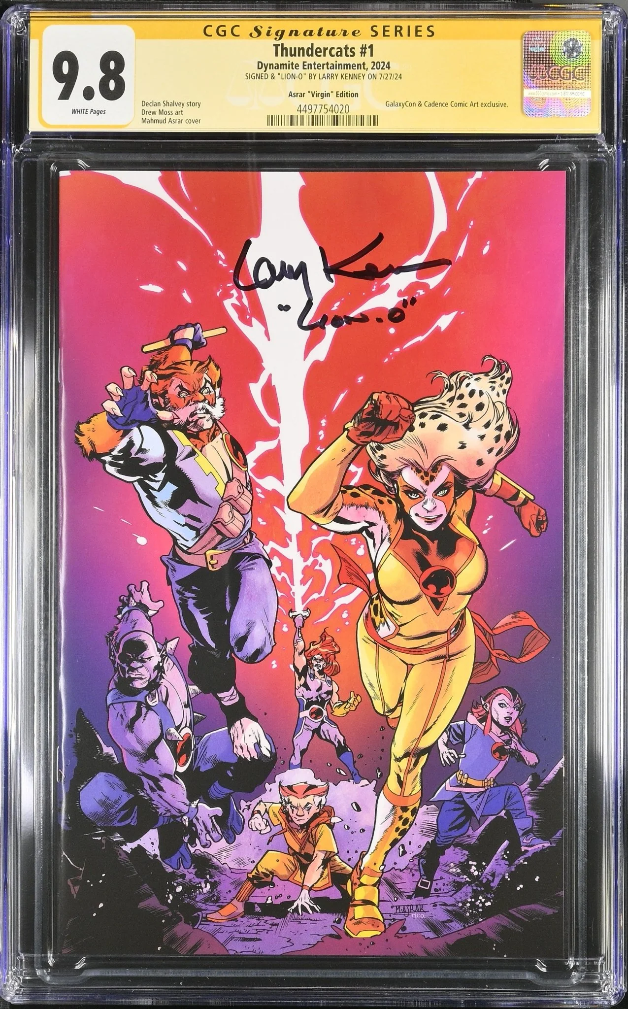 Thundercats #1 Asrar Virgin Variant Cover GalaxyCon Exclusive CGC Signature Series 9.8 Signed Larry Kenney - Image 4