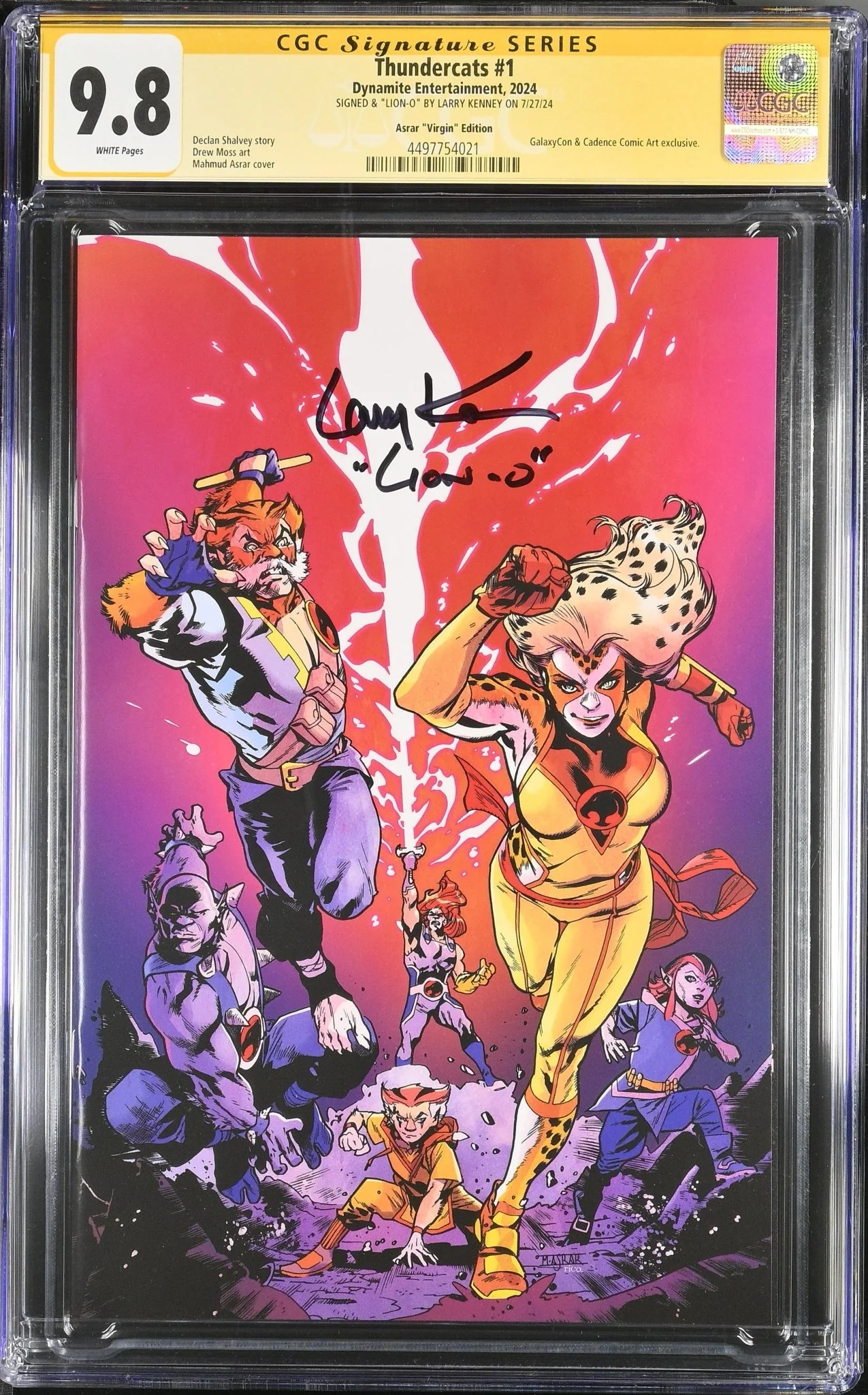Thundercats #1 Asrar Virgin Variant Cover GalaxyCon Exclusive CGC Signature Series 9.8 Signed Larry Kenney - Image 5