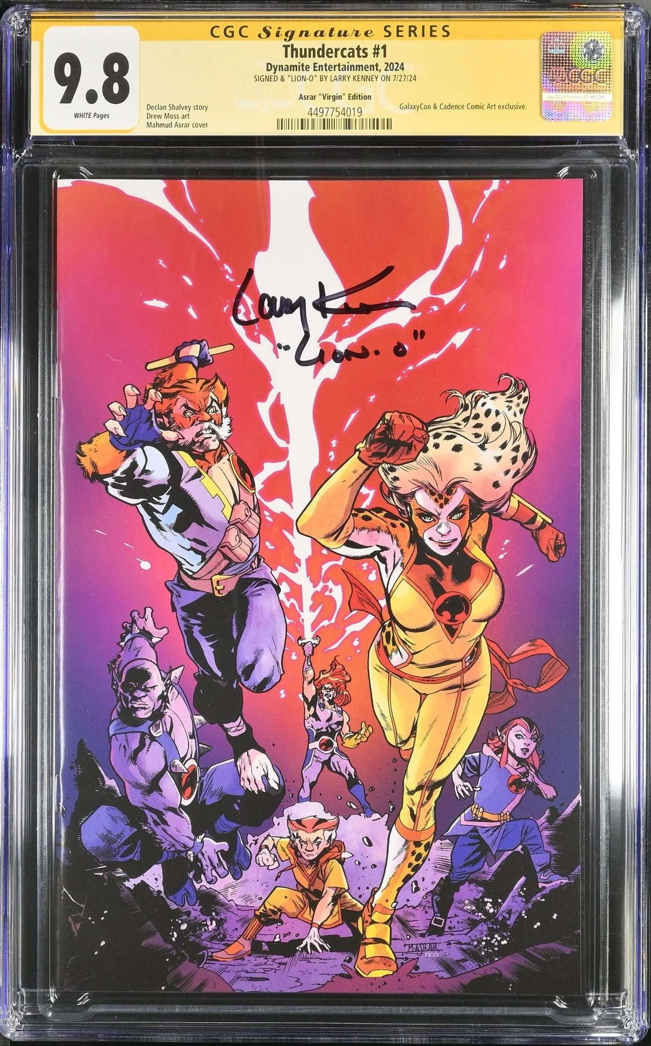 Thundercats #1 Asrar Virgin Variant Cover GalaxyCon Exclusive CGC Signature Series 9.8 Signed Larry Kenney - Image 6