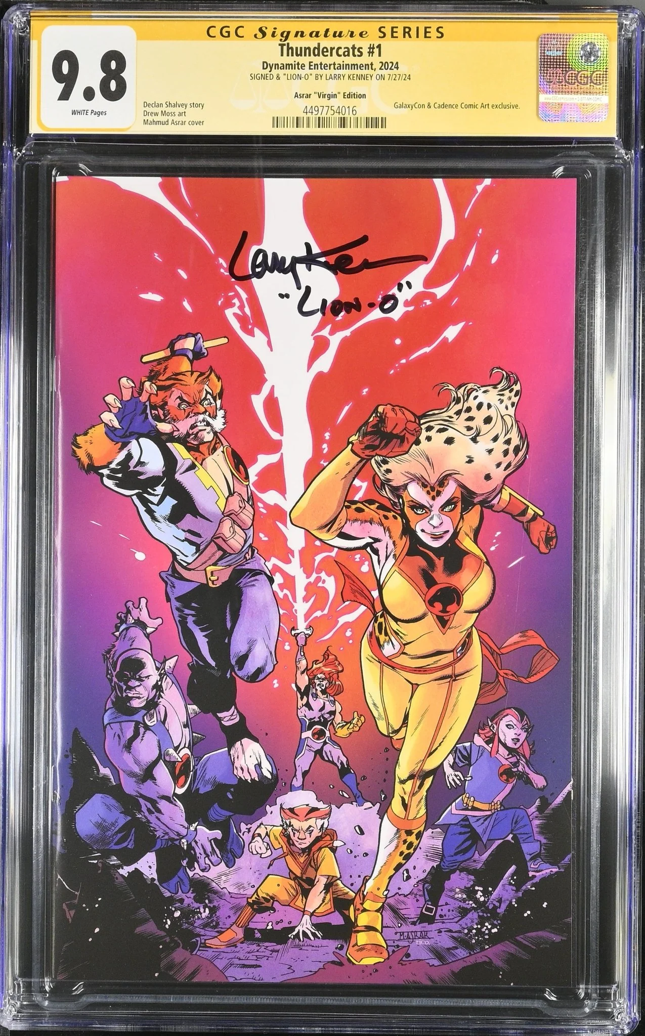 Thundercats #1 Asrar Virgin Variant Cover GalaxyCon Exclusive CGC Signature Series 9.8 Signed Larry Kenney - Image 8