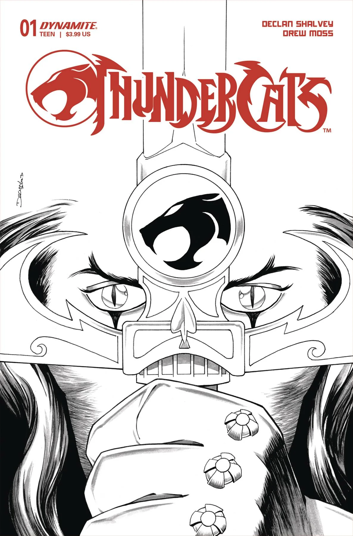 Thundercats #1 Cover Q 1:10 Shalvey Line Art Variant Cover Comic Book - Image 2