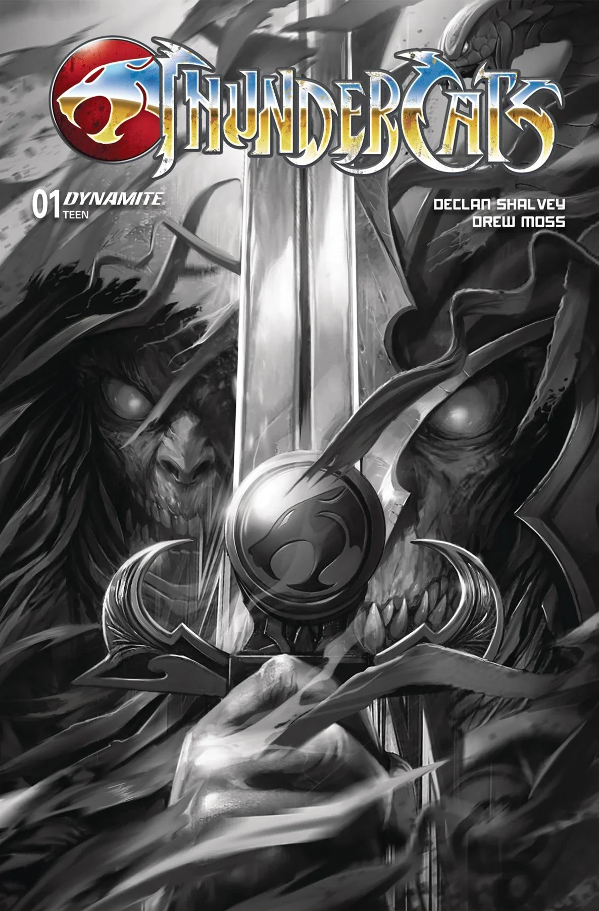 Thundercats #1 Cover ZF 1:10 Francesco Mattina B&W Variant Cover Comic Book - Image 2