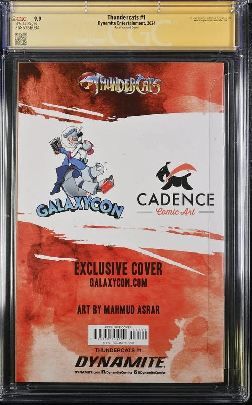 Thundercats #1 GalaxyCon Exclusive Asrar Variant Cover Dynamite Comics CGC Signature Series 9.9 Signed Moss, Shalvey - Image 3