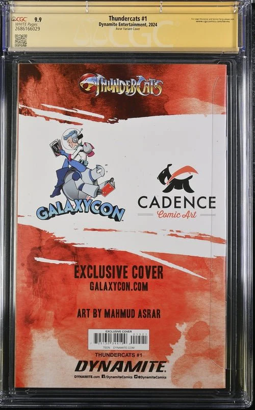 Thundercats #1 GalaxyCon Exclusive Asrar Variant Cover Dynamite Comics CGC Signature Series 9.9 Signed Moss, Shalvey - Image 5