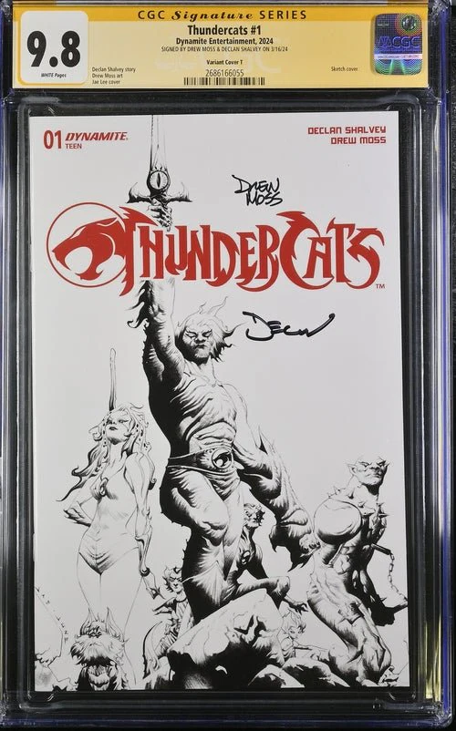 Thundercats #1 Sketch Cover Dynamite Comics CGC Signature Series 9.8 Signed Moss, Shalvey - Image 4