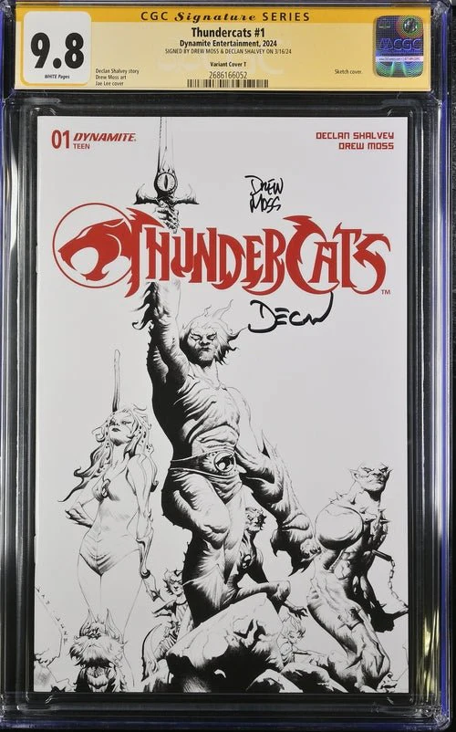 Thundercats #1 Sketch Cover Dynamite Comics CGC Signature Series 9.8 Signed Moss, Shalvey - Image 6
