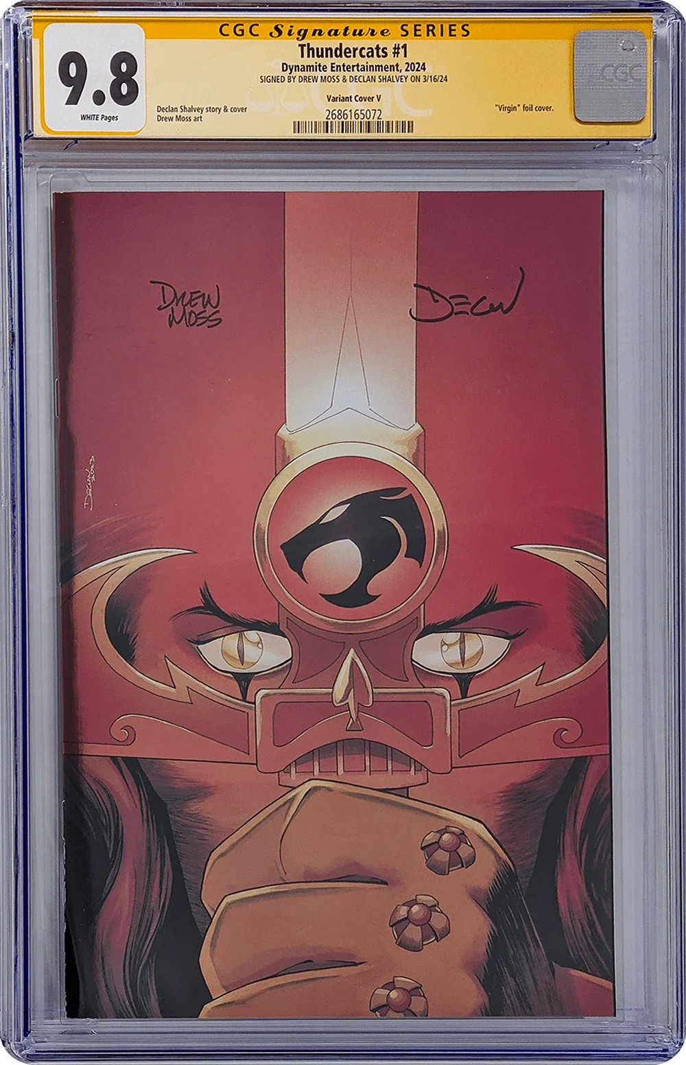 Thundercats #1 Variant Foil Cover V Dynamite Comics CGC Signature Series 9.8 Signed Moss, Shalvey - Image 2
