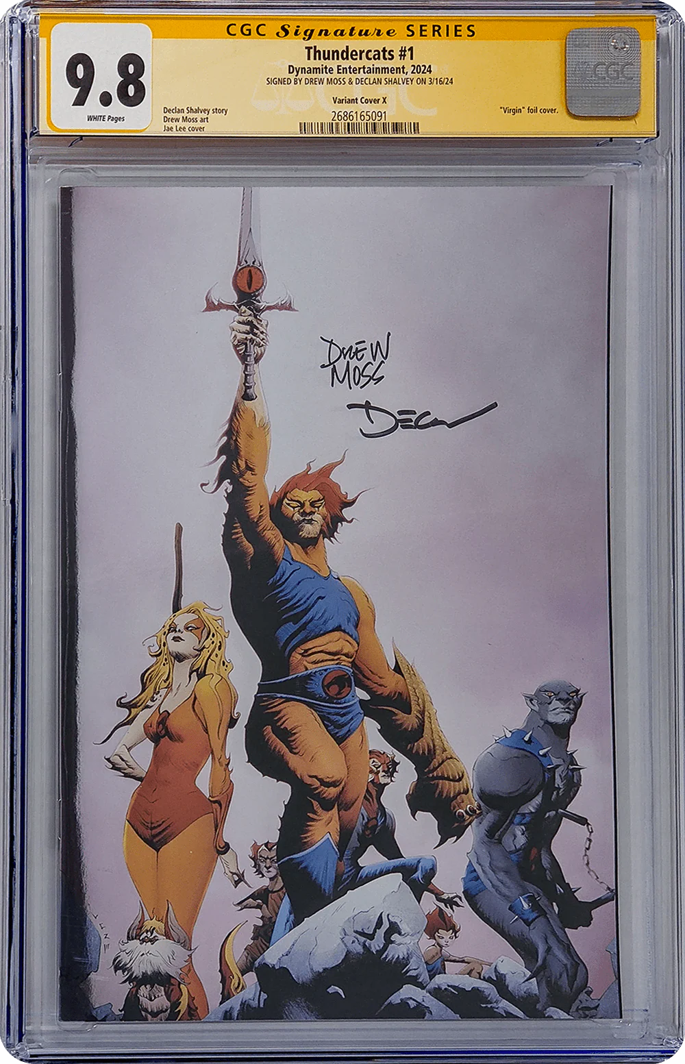 Thundercats #1 Variant Foil Cover X Dynamite Comics CGC Signature Series 9.8 Signed Moss, Shalvey - Image 2