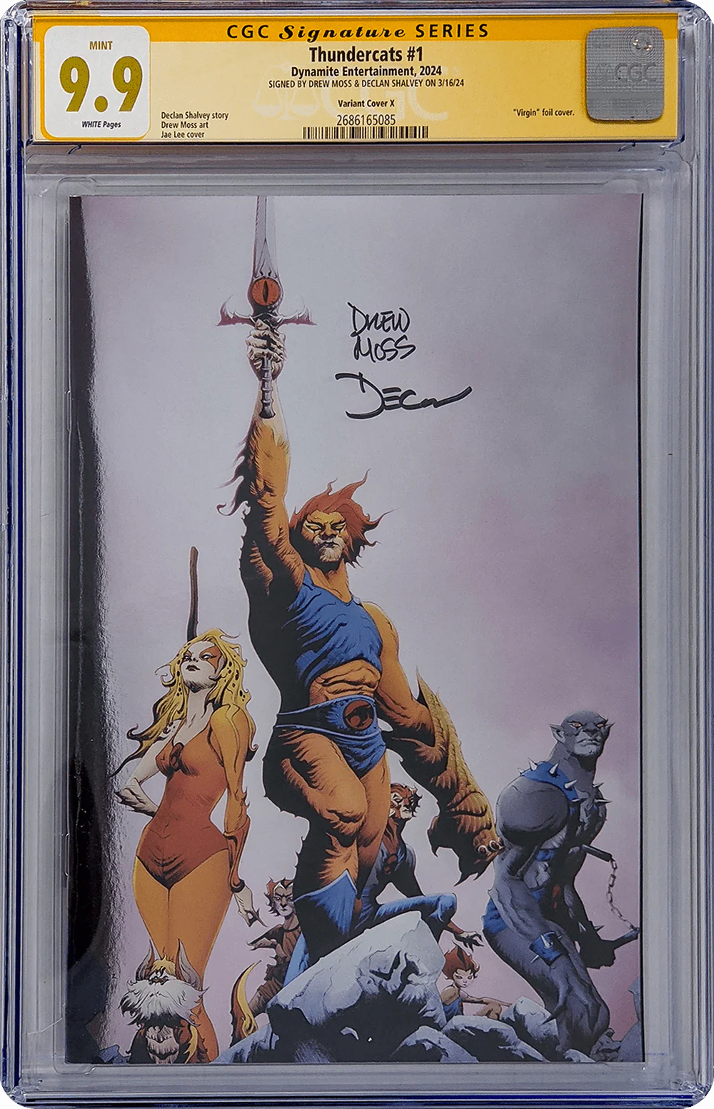 Thundercats #1 Variant Cover X Dynamite Comics CGC Signature Series 9.9 MINT x2 Signed Moss, Shalvey - Image 2