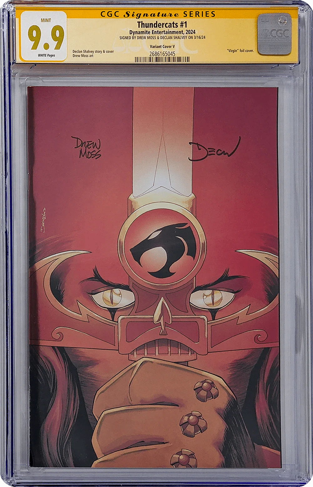 Thundercats #1 Variant Foil Cover V Dynamite Comics CGC Signature Series 9.9 MINT x2 Signed Moss, Shalvey - Image 2