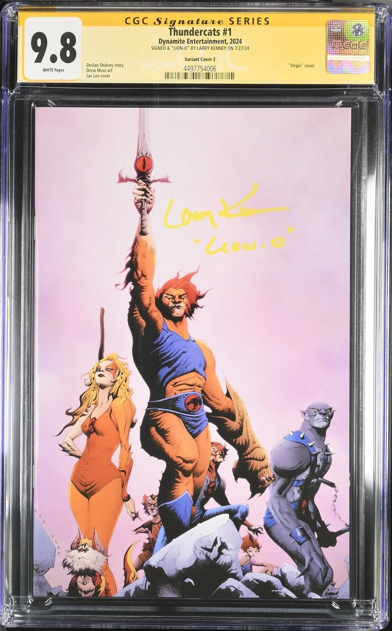 Thundercats #1 Variant Cover Z Dynamite Comics CGC Signature Series 9.8 Signed Larry Kenney - Image 2