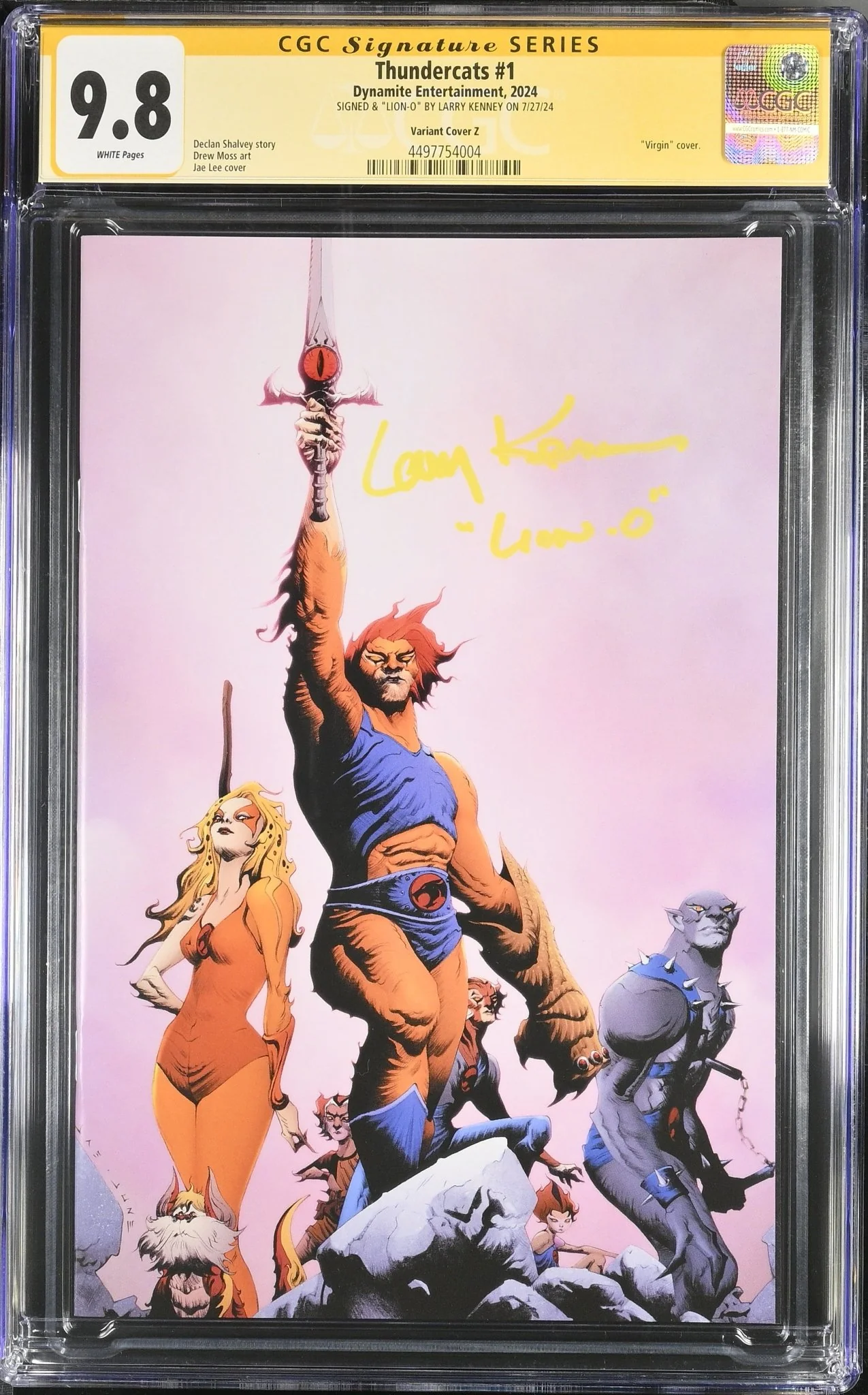 Thundercats #1 Variant Cover Z Dynamite Comics CGC Signature Series 9.8 Signed Larry Kenney - Image 3